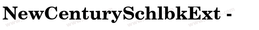 NewCenturySchlbkExt 字体转换